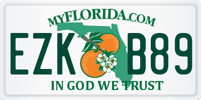 FL license plate EZKB89