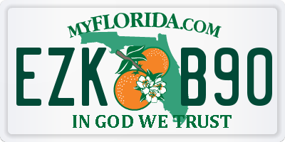 FL license plate EZKB90