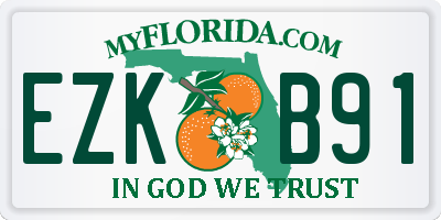 FL license plate EZKB91