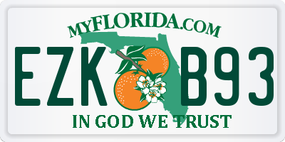 FL license plate EZKB93