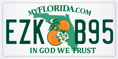 FL license plate EZKB95