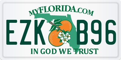 FL license plate EZKB96