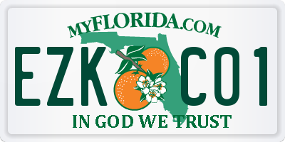 FL license plate EZKC01