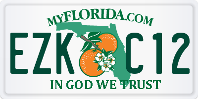 FL license plate EZKC12