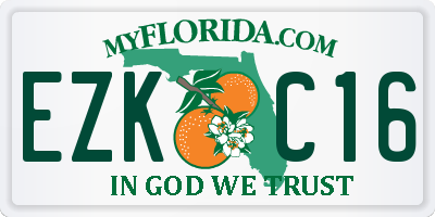 FL license plate EZKC16