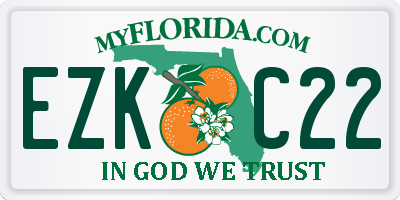 FL license plate EZKC22
