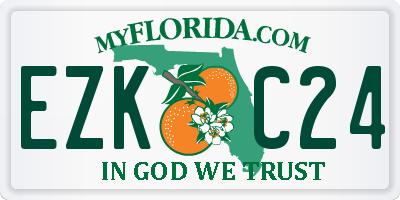 FL license plate EZKC24