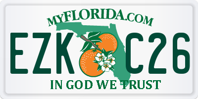 FL license plate EZKC26