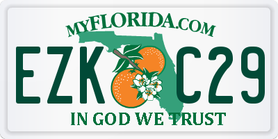 FL license plate EZKC29