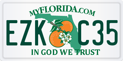 FL license plate EZKC35