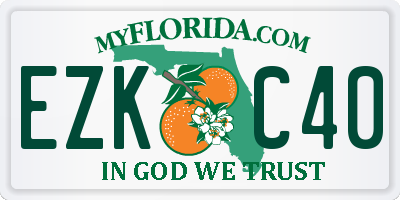 FL license plate EZKC40