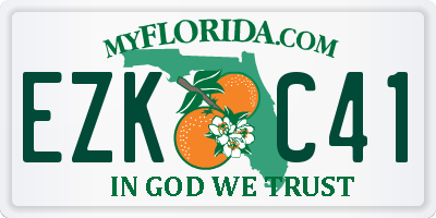 FL license plate EZKC41