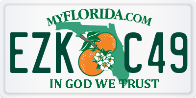 FL license plate EZKC49