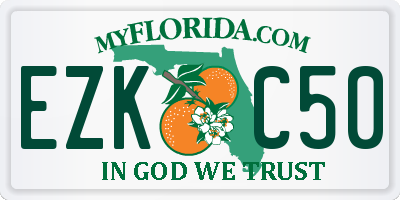 FL license plate EZKC50