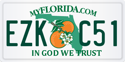 FL license plate EZKC51
