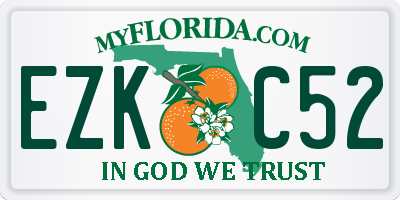 FL license plate EZKC52