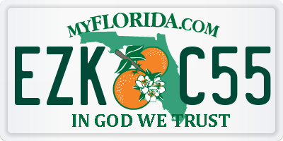 FL license plate EZKC55