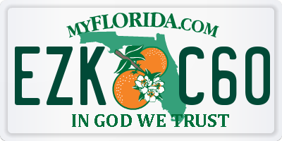 FL license plate EZKC60
