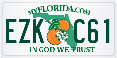 FL license plate EZKC61