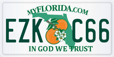 FL license plate EZKC66