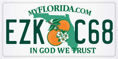 FL license plate EZKC68