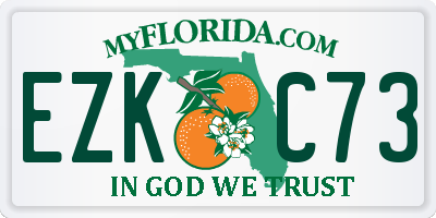 FL license plate EZKC73