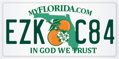 FL license plate EZKC84