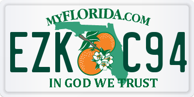FL license plate EZKC94