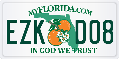 FL license plate EZKD08