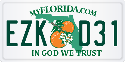FL license plate EZKD31
