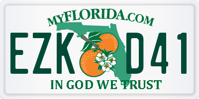 FL license plate EZKD41