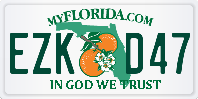 FL license plate EZKD47