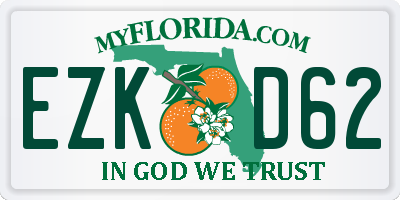 FL license plate EZKD62