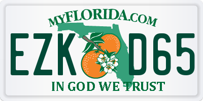 FL license plate EZKD65