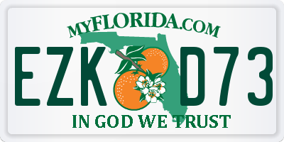 FL license plate EZKD73