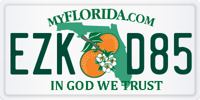 FL license plate EZKD85