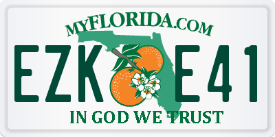 FL license plate EZKE41