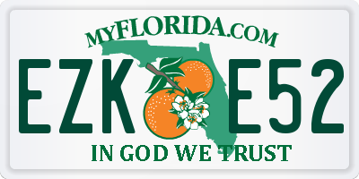 FL license plate EZKE52