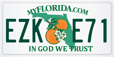 FL license plate EZKE71