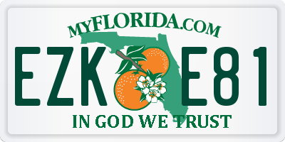 FL license plate EZKE81