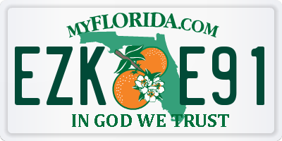 FL license plate EZKE91