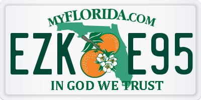 FL license plate EZKE95