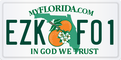 FL license plate EZKF01