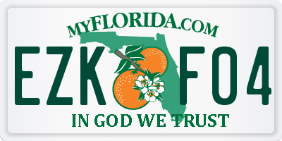 FL license plate EZKF04