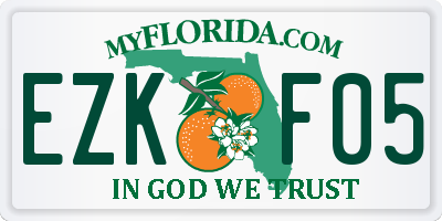 FL license plate EZKF05