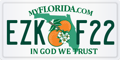 FL license plate EZKF22