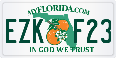 FL license plate EZKF23