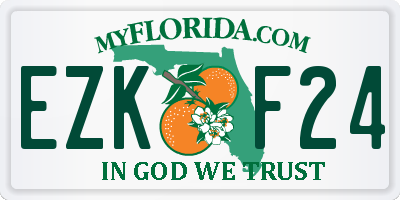 FL license plate EZKF24