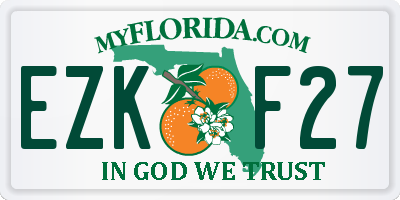 FL license plate EZKF27
