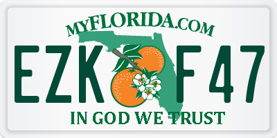 FL license plate EZKF47